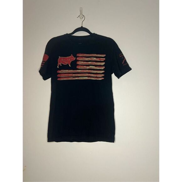 Grunt Style Tops - Grunt Style bacon flag shirt size small